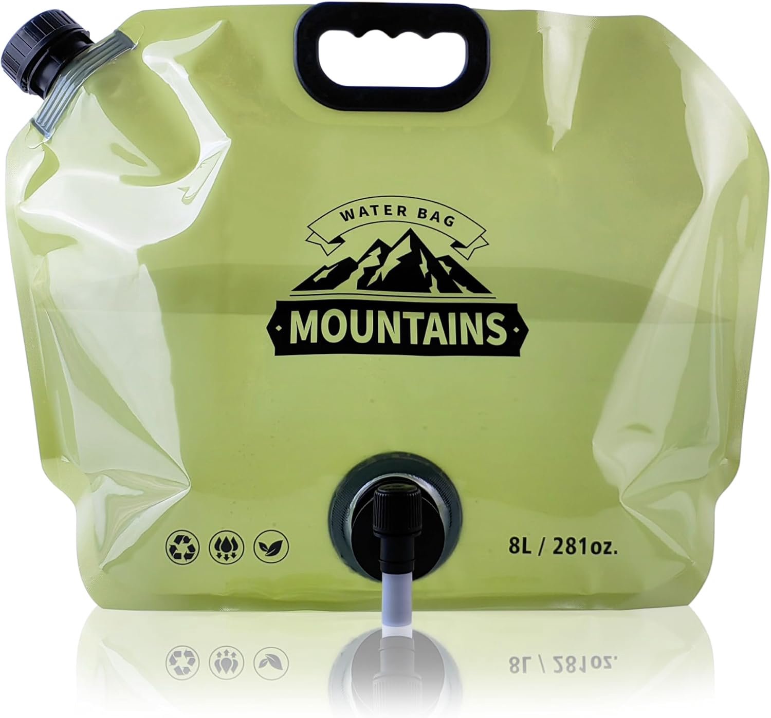 Drinkzak voor kamperen 8 liter opvouwbare draagbare drinkzak met kraan herbruikbaar voor wateropslag nooddrinkzak voor buitenactiviteiten en wandelen