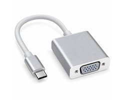 Garpex® USB C naar VGA Adapter - Full HD 1080P - Zilvergrijs