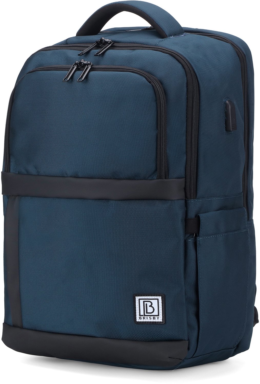 Brisby Rugzak Pro 2 – Laptoprugzak tot 15,7 inch voor Werk, School en Reizen – Waterafstotend – Met Tabletvak, Antidiefstalvak en Trolleysleeve – Blauw