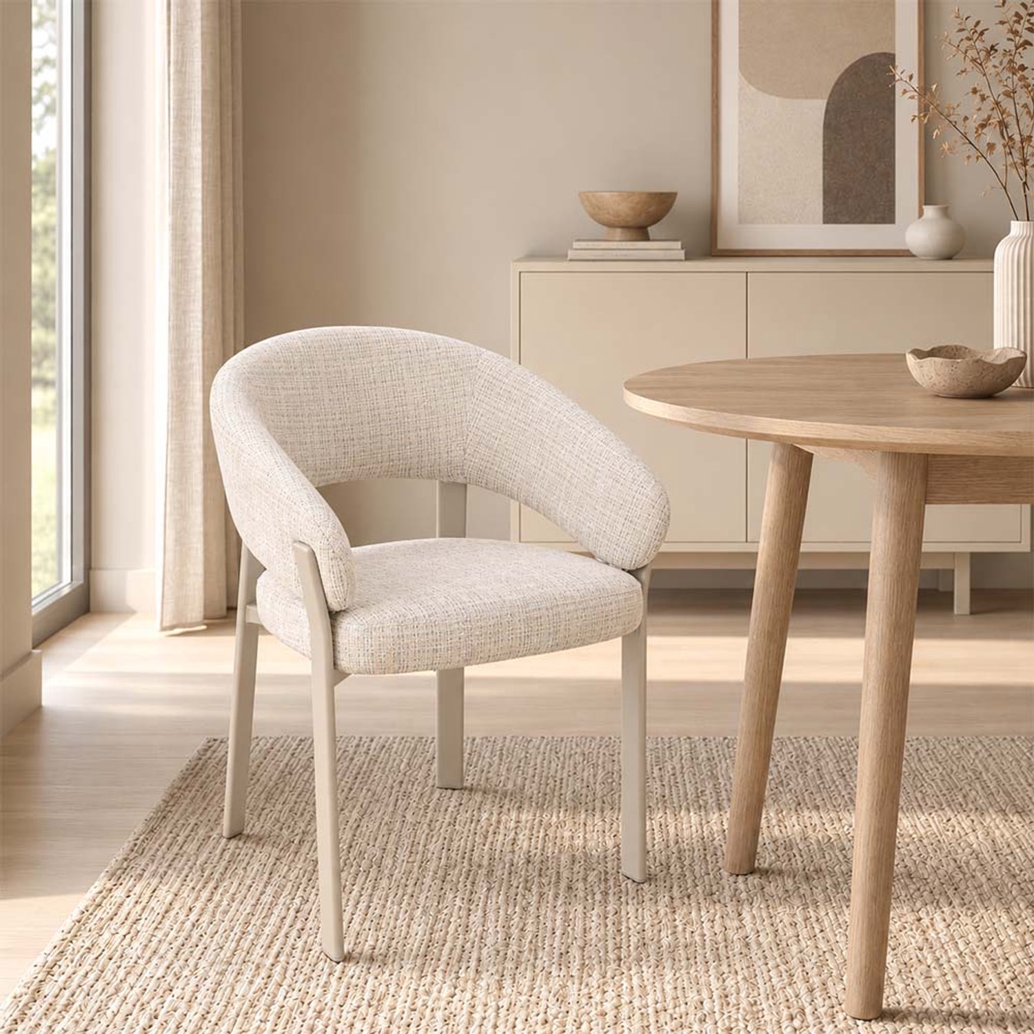 Milton & Oldbrook Eetkamerstoel Rauma Beige