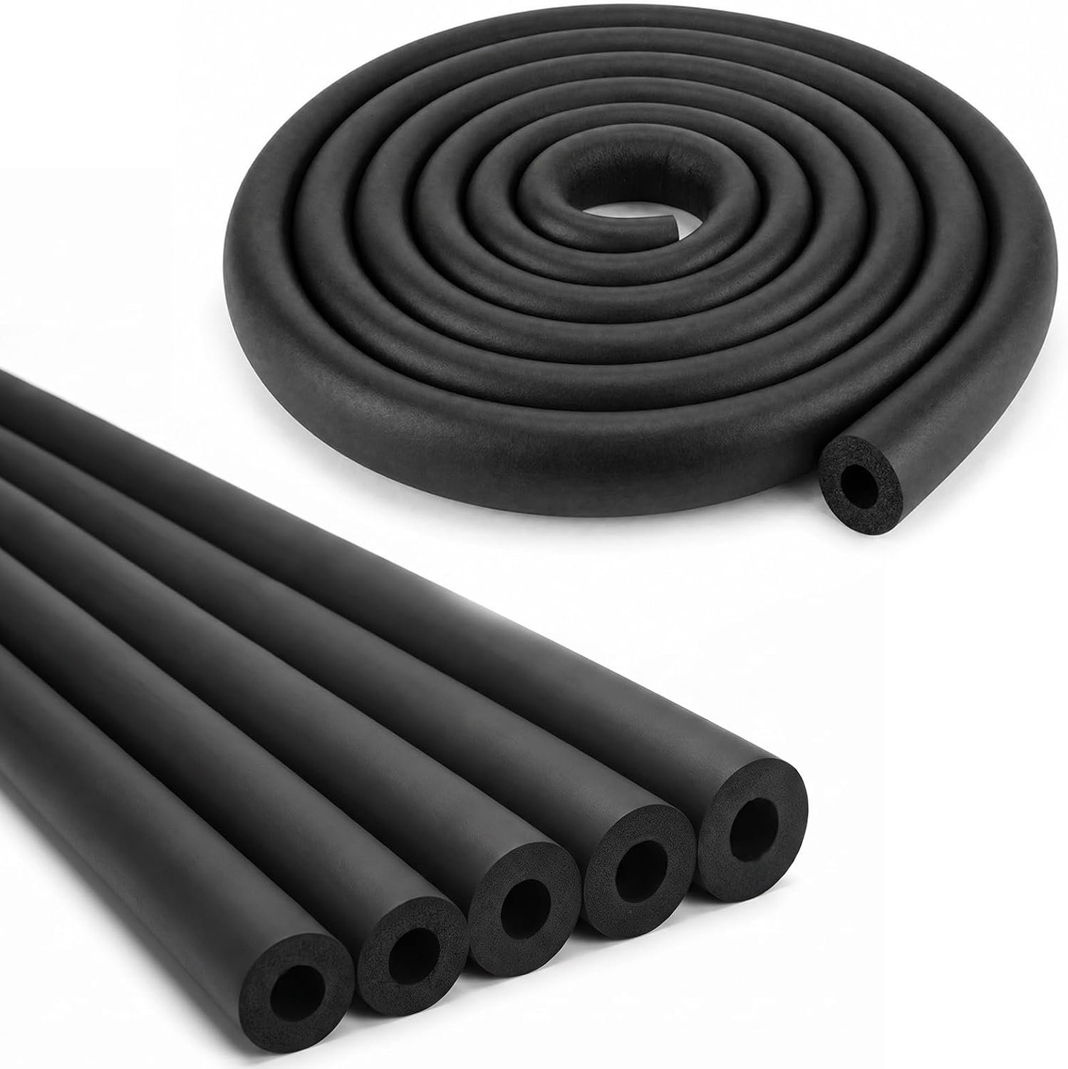 Buisisolatie schuim Ø 19 mm - zwart - zelfklevend - warmte-isolatie - Vemera