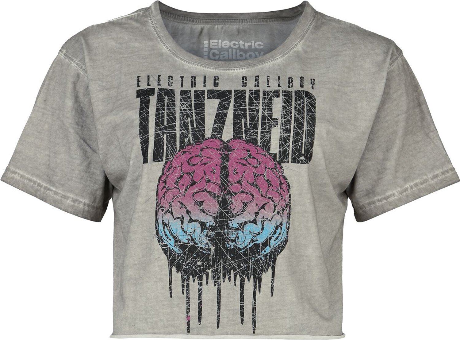 Electric Callboy Melting Brain Dames T-shirt - grijs - 4XL