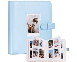 Fotoalbum - 1 Stuks - Er Passen 272 Foto's in - Foto-Opberger - Fotoboek - Mini Album - Zakfotoalbum - Fotoboek - Memo - Fotoboek Plakboek - Accessoires - Geschikt Voor Fujifilm Instax En Polaroid - Blauw