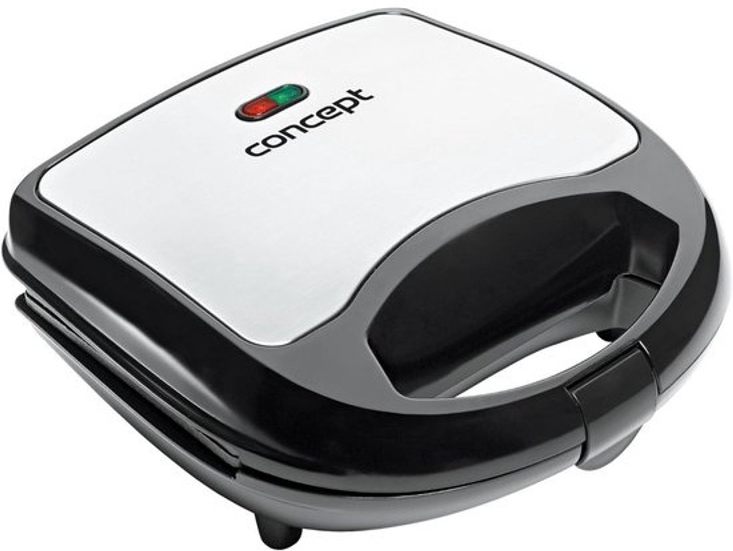 Tosti-broodrooster met vierkante platen - 700W - Roestvrij staal en zwart