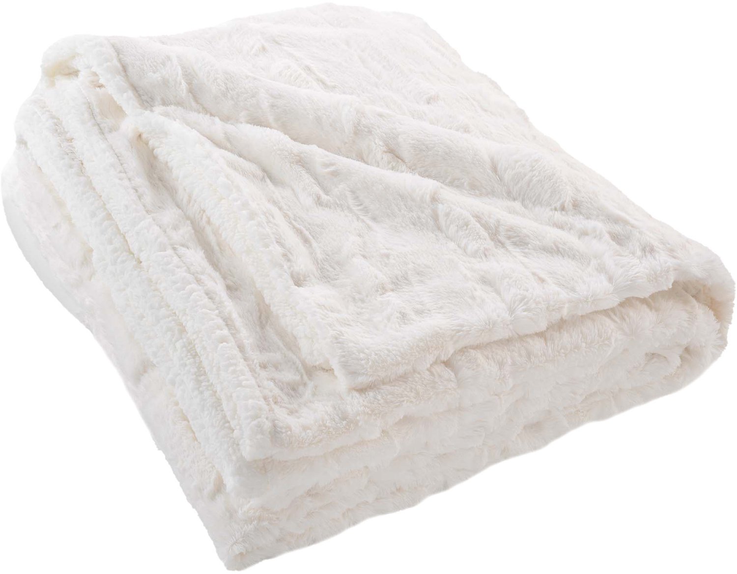 Douceur d'intérieur - Zachte Beige Pluche Plaid - 125x150 cm - Comfortabel en Stijlvol