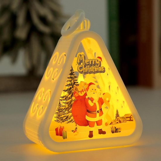 Kerstnachtlampje - Kerstnachtlampje in vintage-stijl - Kerst decoratie - LED kerstlampje - Sfeerlampje kerst - Kerst ornament - Tafellampje kerst - Nostalgisch kerstlampje - Kerst cadeau - Kerstverlichting binnen — afbeelding 4