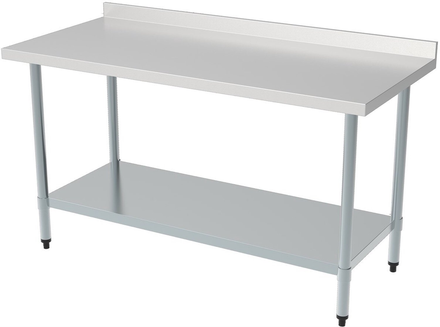 Demontabele RVS Werktafel - Bodemschap - Opstaande rand - Demontabel - 200cm| Combisteel - 7490.0090 - Horeca & Professioneel