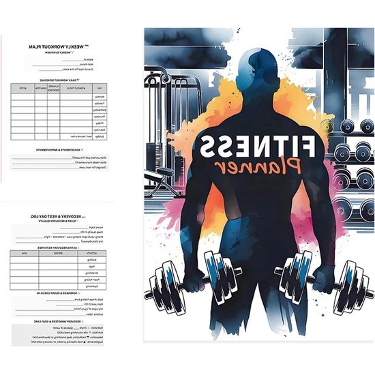 Fitnessjournal - Trainingsplanner - Houd trainingen bij - Stel doelen strategisch - 21x28.5 cm - Enkel kenmerk