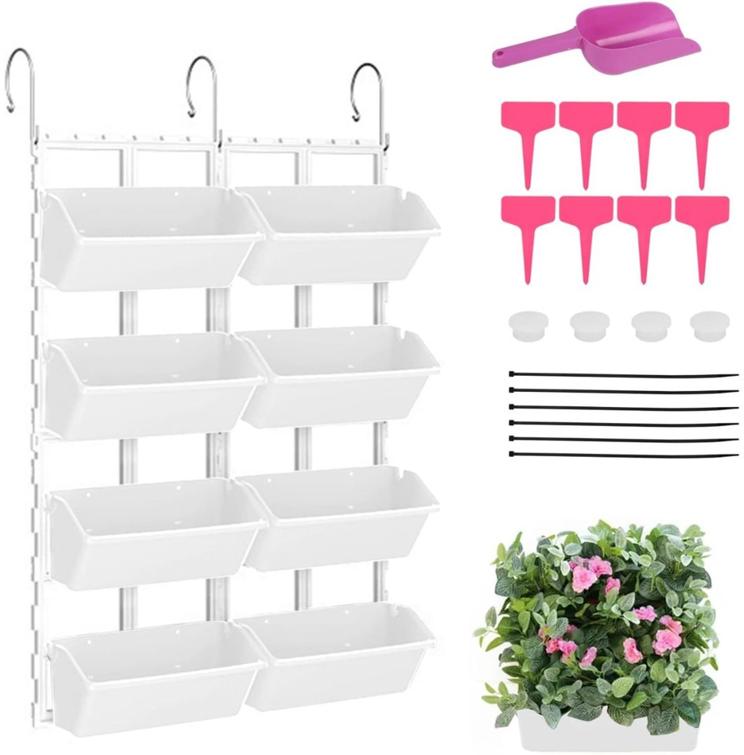 Zolvano® Verticale Moestuin - Plantenrek Tuin - Kweekzak - Waterdicht-Wit
