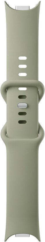 Olijfgroene siliconen horlogeband voor Fitbit Edge, plat gelegd.