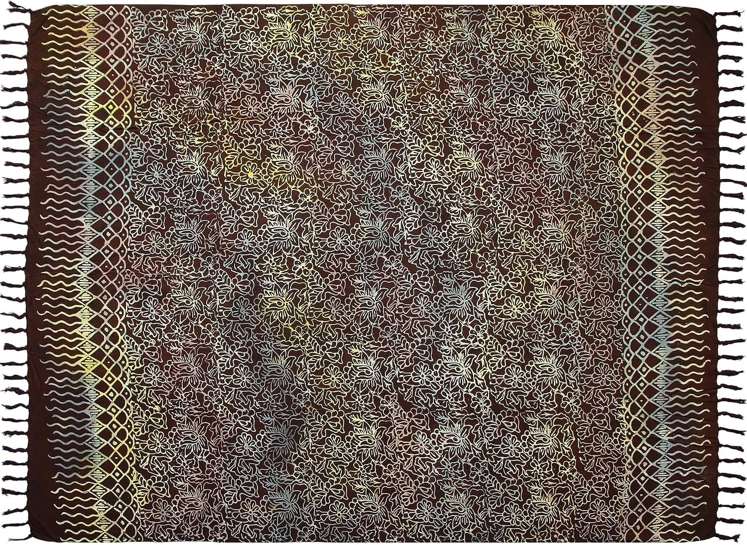 Sarong strandlaken 170 x 110 cm - handgemaakt viscose - ondoorzichtig - ideaal voor strand - Vemera