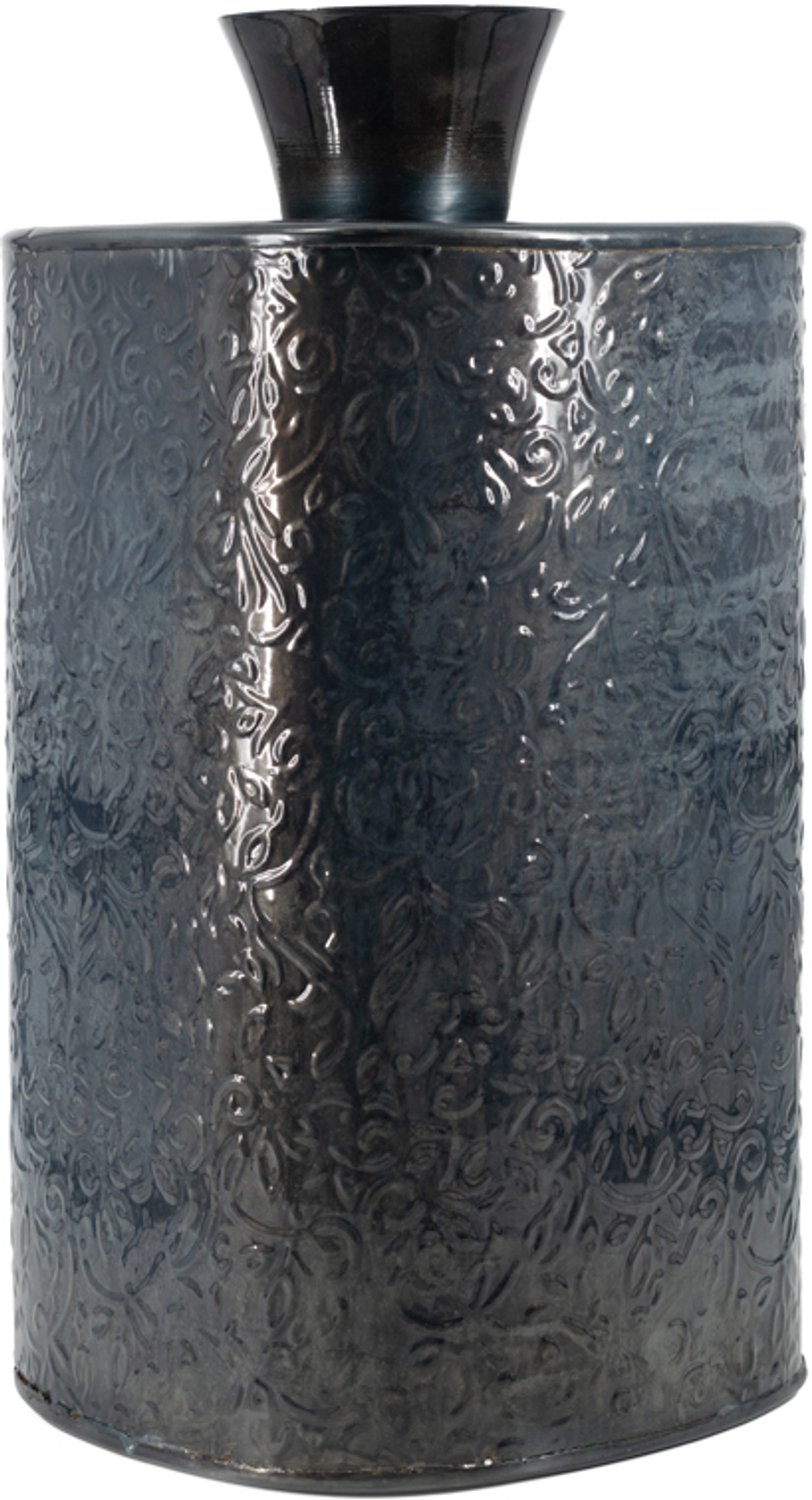 Metalen vaas driehoek blue stone