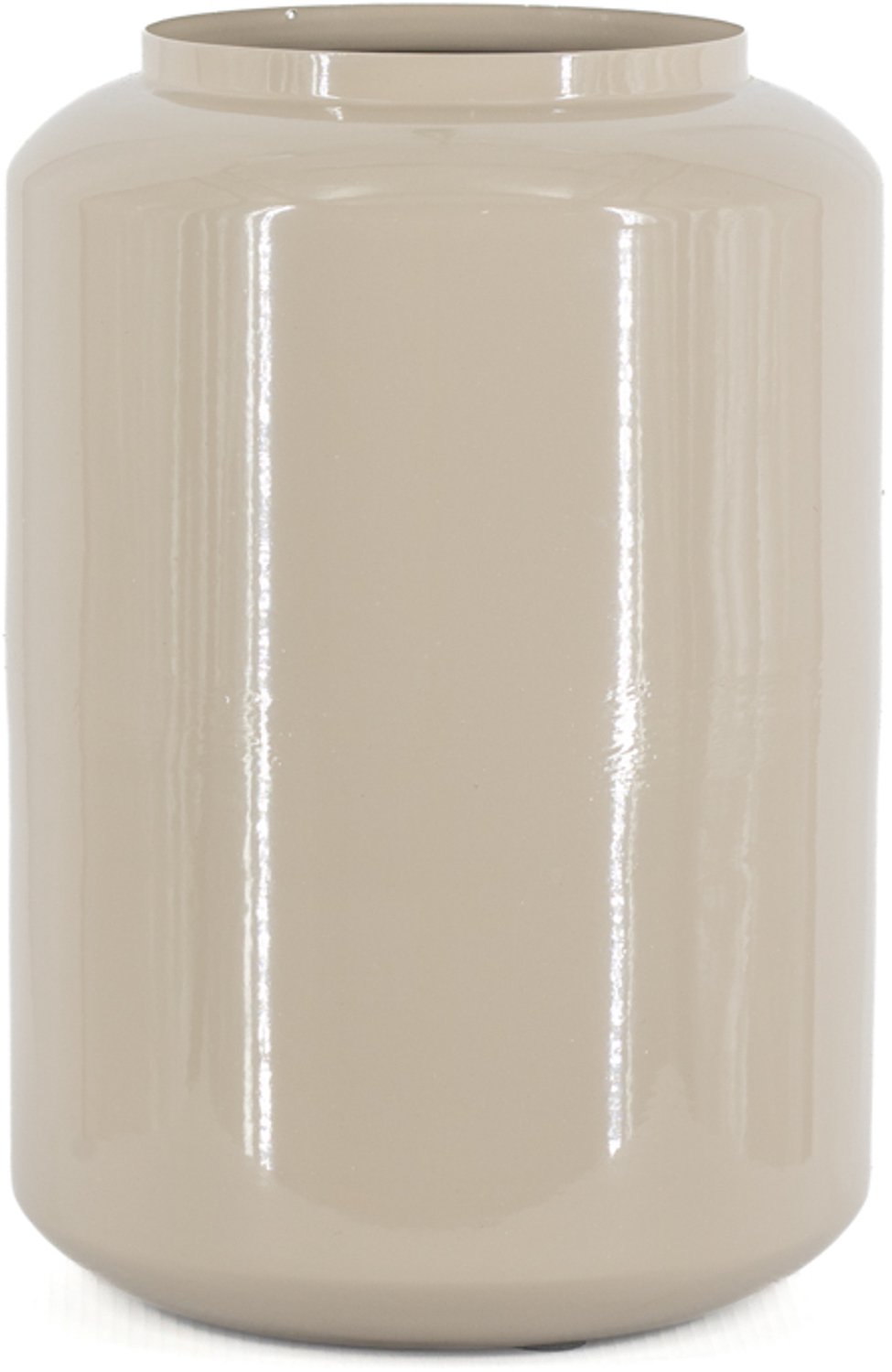 Metalen vaas Kai L glossy sand