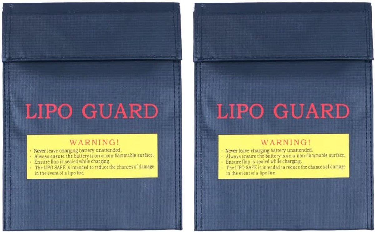 Veiligheidszak 7 x 9 Inch - Vlamwerend PVC - Brand- en explosiebestendig - Bescherming voor lipo-opslag - ShopVlot