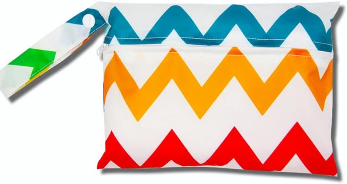 Mini luiertas 22 x 15 cm - kleurrijk dierenpatroon - waterproof - ideaal voor onderweg - ShopVlot
