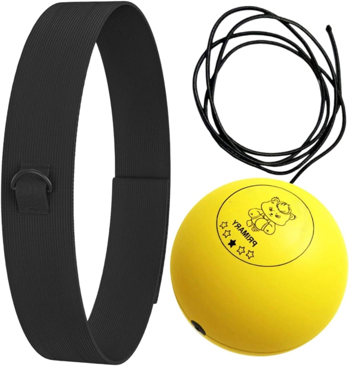 Boks Reflexbal - Trainingsbal Boksen - Verbeteren Reflexen - PU Schuim Constructie - 25 cm - Geel