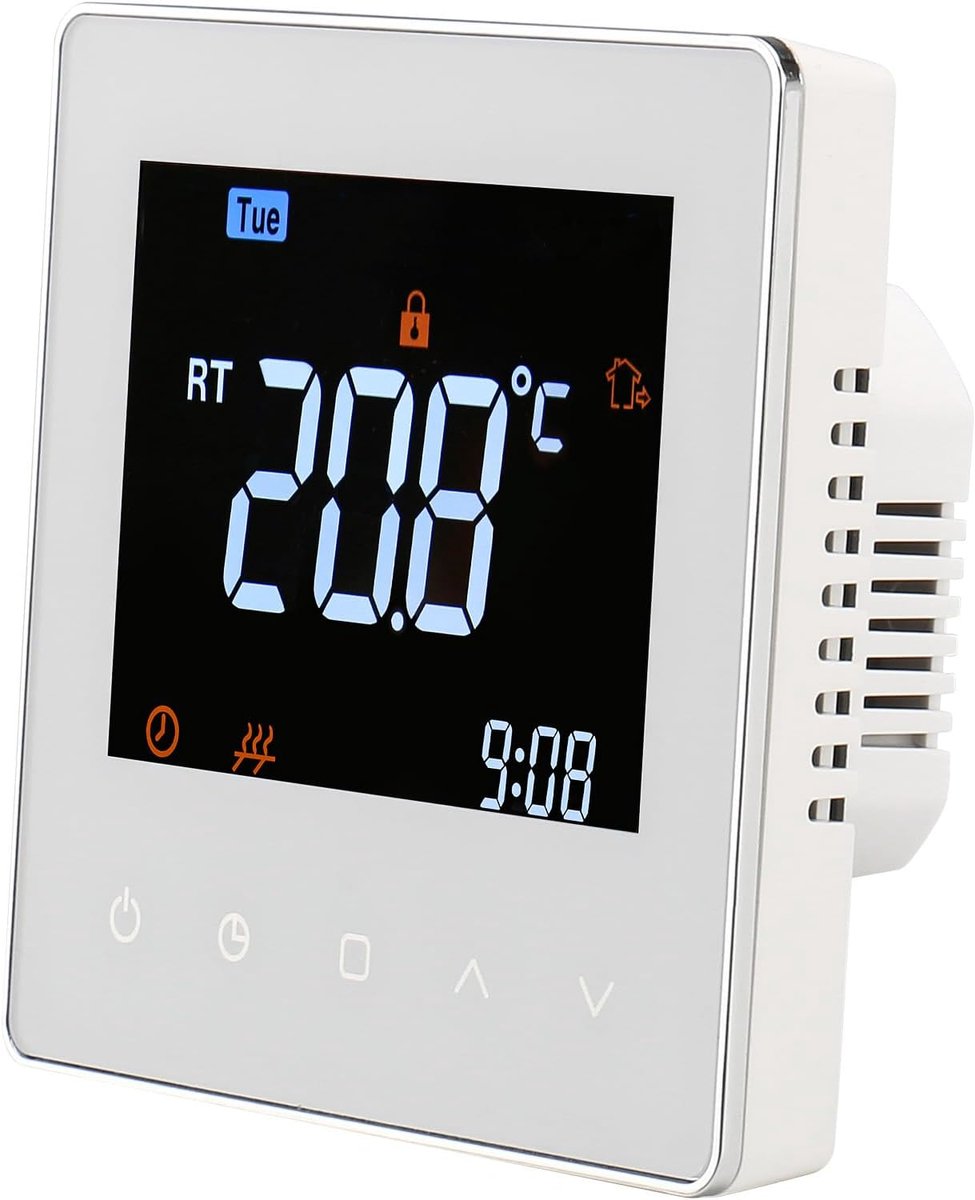 Thermostaat 24V digitaal - wekelijkse programmering - kleurrijk display - ideaal voor vloerverwarming - SnelShoppen