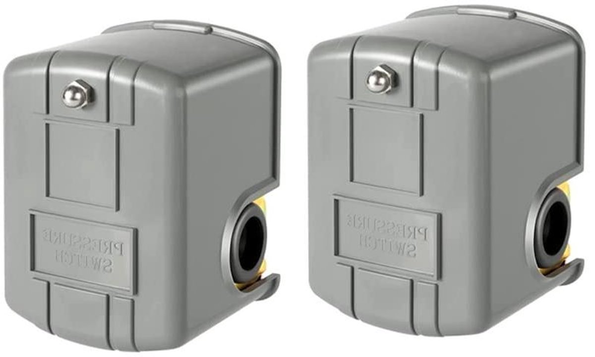 Waterdrukschakelaar Bronpomp - Drukregelaar Pomp - Automatische Waterdruk - Instelbaar 40-60 Psi - 1/4 Inch NPT - Grijs