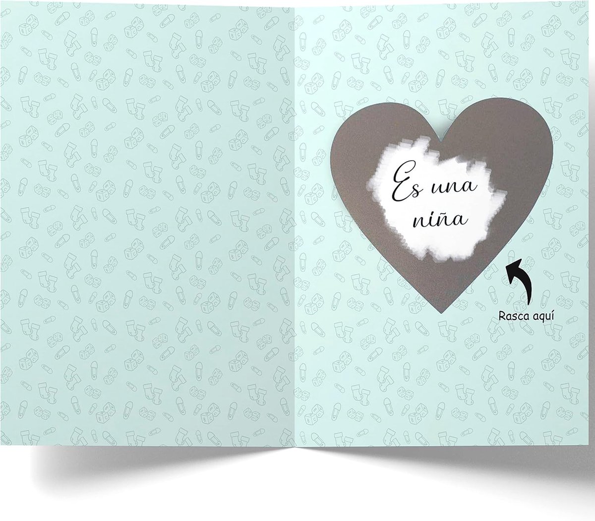 SnelShoppen - Verrassingskaart voor zwangerschap is een meisje met envelop - A6 formaat - Karton - Leuke kaart voor babyshower, gender reveal, zwanger