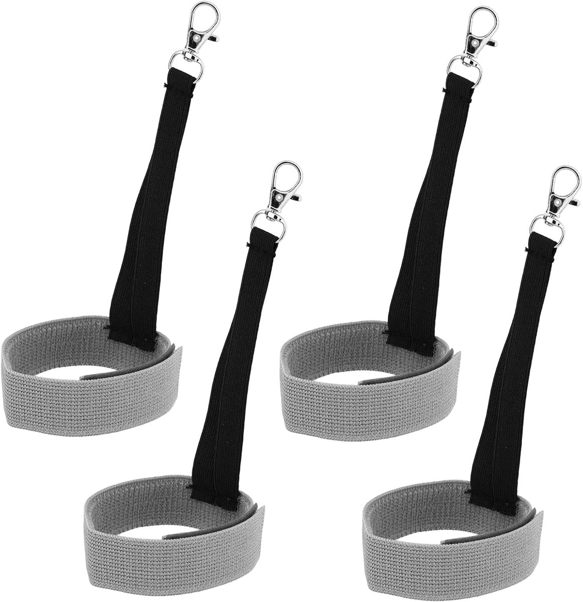 SnelShoppen - 4 Stuks Ski Handschoen Straps, Premium Nylon met Metaal Knop, Handige Accessoires voor Skiën en Snowboarden, Ideaal voor Buitenactivitei