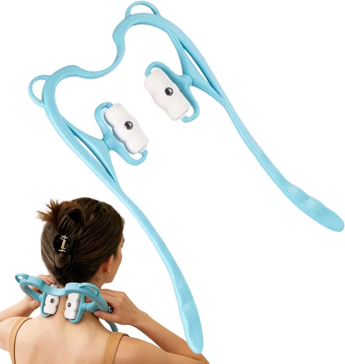 Nekmassage Roller - Spierontspanner Schouders - Spierverlichting - Verstelbare Opening - 36 x 22 cm - null