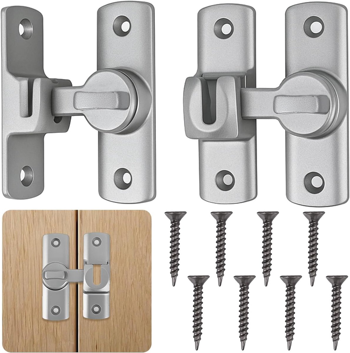 Deursluiting schuifdeur - aluminiumlegering - privacylock - ideaal voor badkamer - ShopVlot