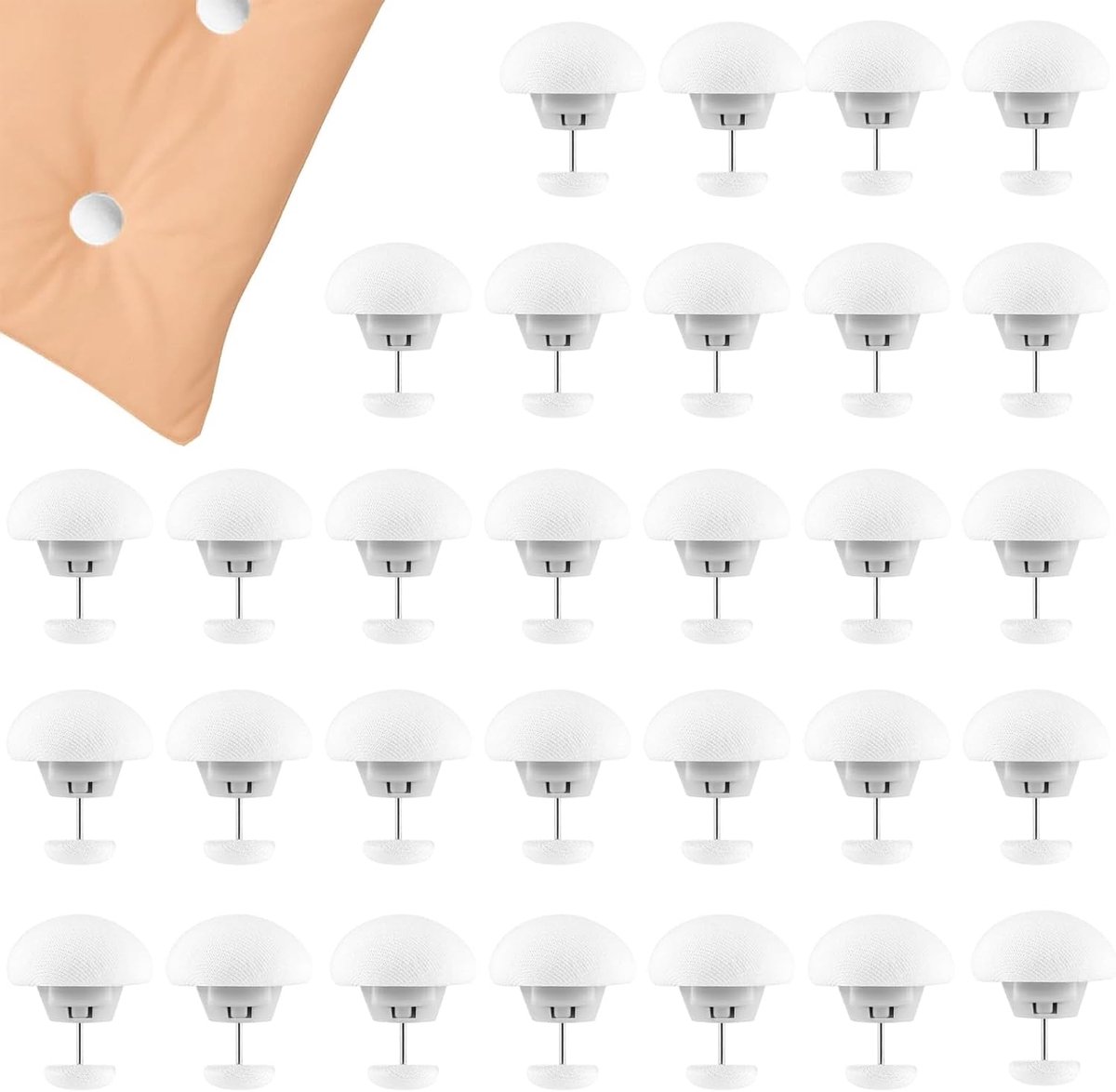 Duvet cover clips 30pcs - witte dekbed houders - schattig paddenstoel ontwerp - eenvoudig bevestigen van dekbedden - ShopVlot