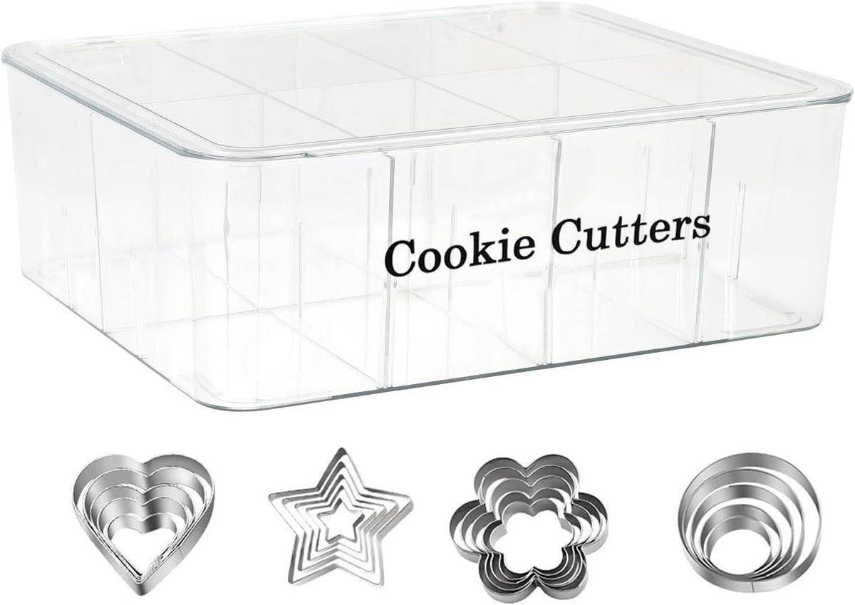 SnelShoppen - Set uitsteekvormpjes 20 stuks - Roestvrijstalen koekjessnijders en uitsteekvormen in verschillende maten voor kerst, feest, keuken - Inc