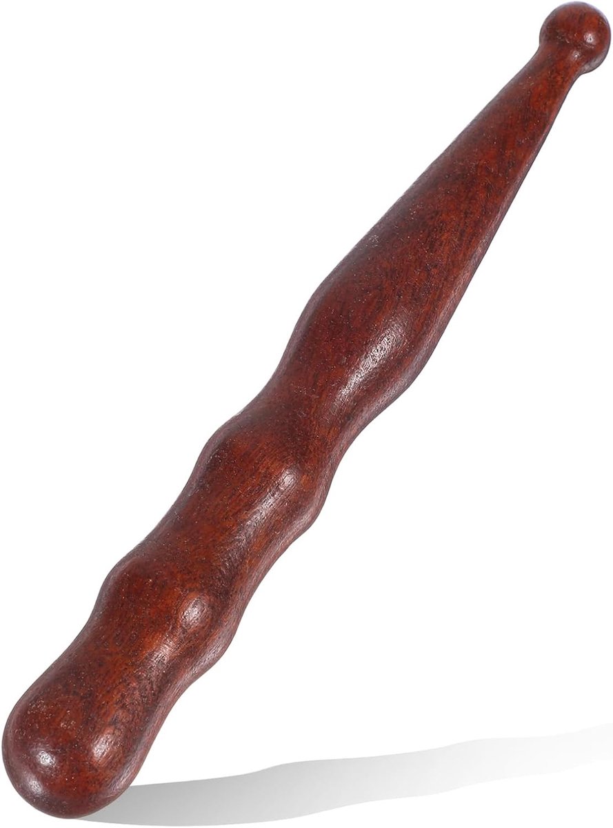 Thijox - Massage Pen Houten Acupressuur Tool voor Ontspanning Lichaam Hand Voet - Sandelhout Drukpunt Massage Stick 14,2 cm - Ideaal voor Thuis en Ond