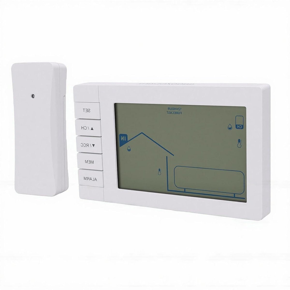 Weerstation met Thermometer - Weer Monitor - Weersvoorspelling - Realtime Binnen Buiten - 100 meter bereik - Wit