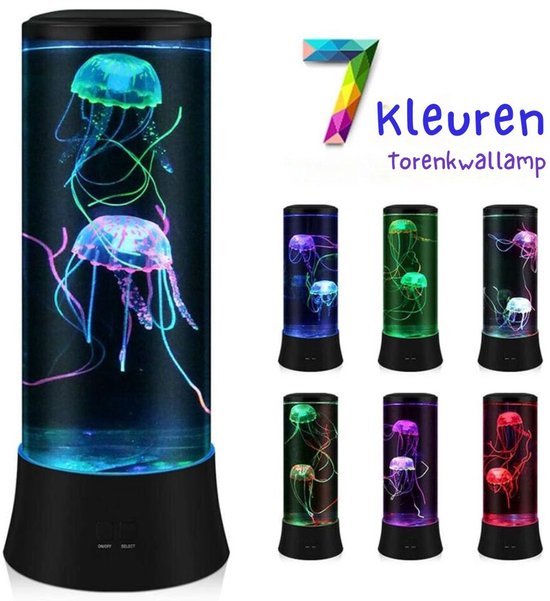 Zavio® Kwallen Lamp - Jellyfish Lavalamp - Nachtlampje — afbeelding 3