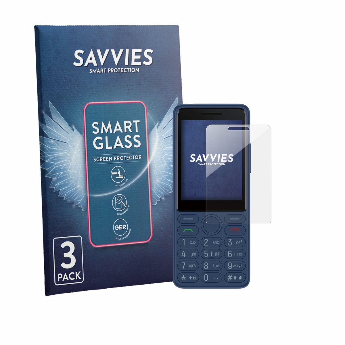 3 Stuks Savvies Screenprotector - geschikt voor TCL OneTouch 4042s - beschermfolie glas transparant