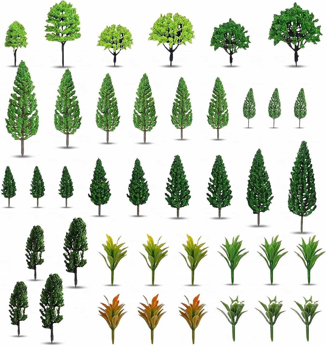 Modelbouwbomen Set van 40 Stuks voor Landschapsontwerp, Diorama's en Miniatuurprojecten
