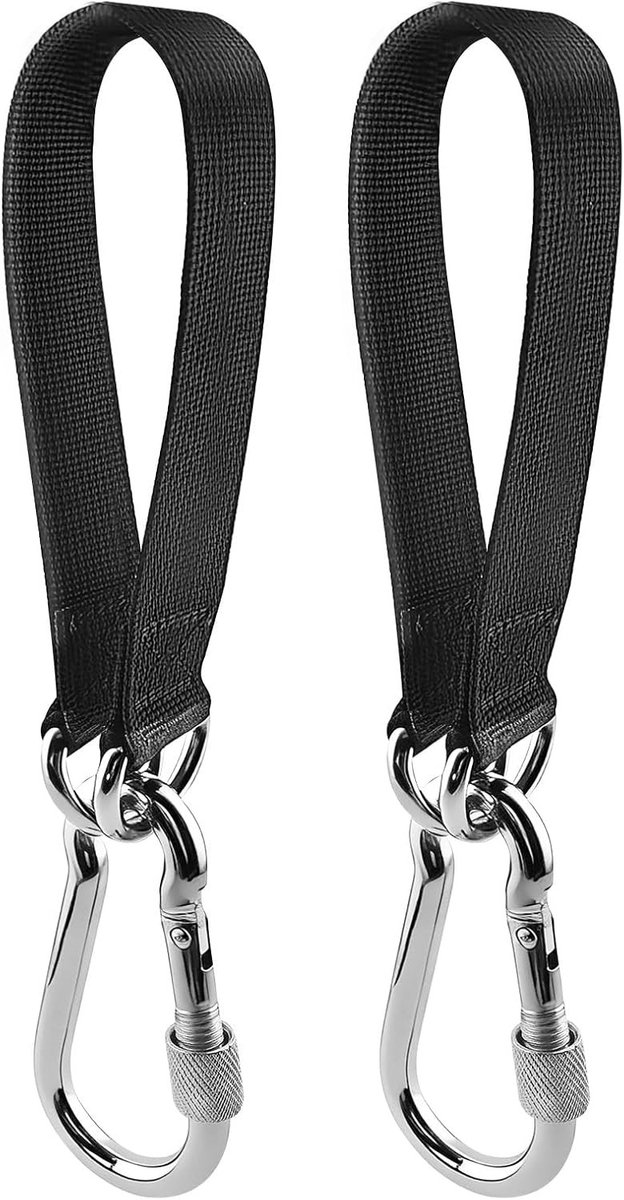 Set van 2 Hangmat Bevestigingen met Boomriemen, Carabiners en D-Ringen voor Hangmat en Schommel