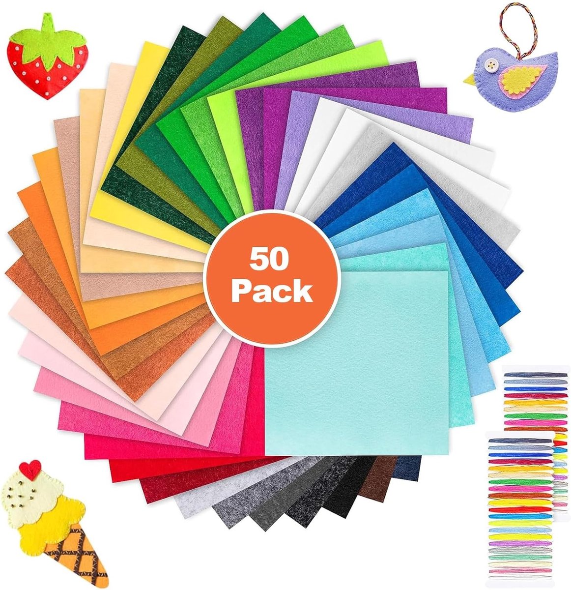 50 Stuks Vilten Luiers voor Baby's - Herbruikbare, Ademend en Zacht voor de Huid (30 x 30 cm)