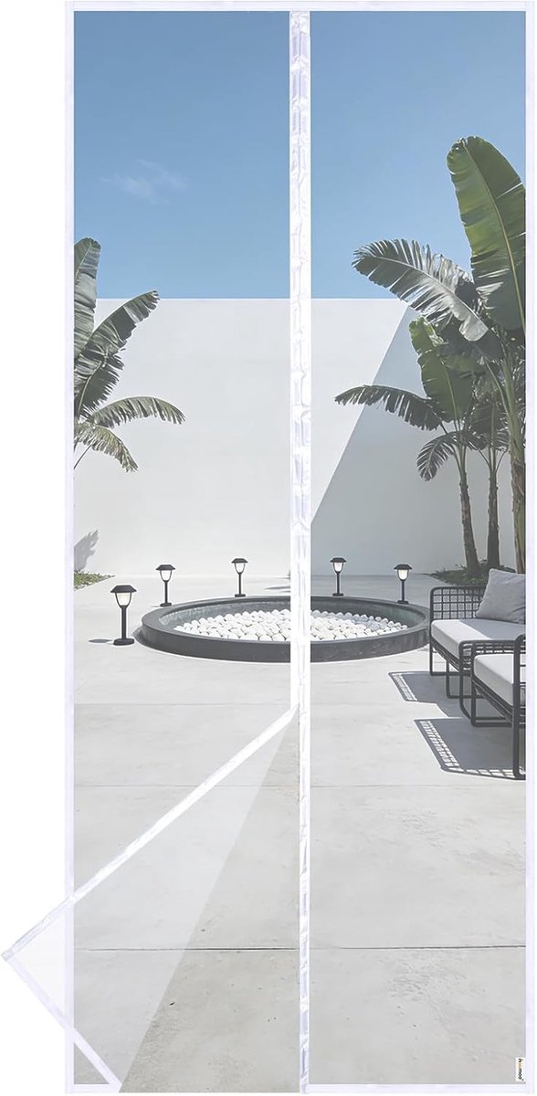 Effectieve Vliegenhor voor Balkondeuren 90 x 200 cm, Magnetische Gordijnen voor Betrouwbare Bescherming, Doorlatend Stof voor Optimale Sluiting