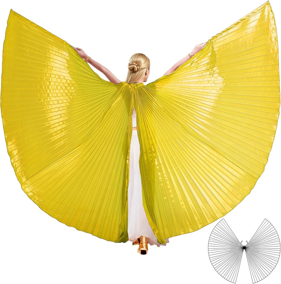 Unisex Isis Wings voor Belly Dance, Halloween en Carnaval - Cape met Sticks voor Cosplay en Dansen