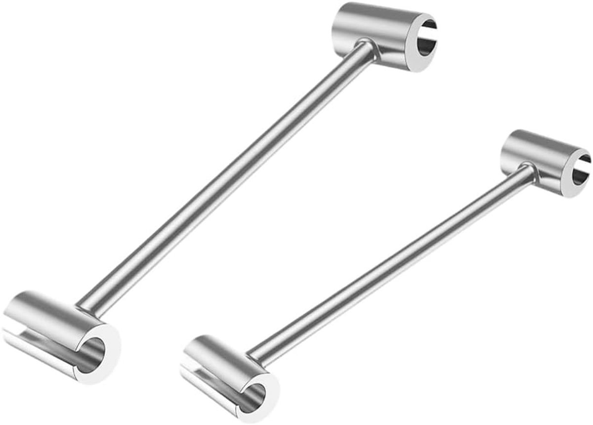 Instelgereedschap voor deurscharnieren, 2 stuks, reparatiegereedschap voor scharnierspleten, instelsleutel voor brandwerende deuren en precisie-installatie, 14-19 mm/23-25 mm