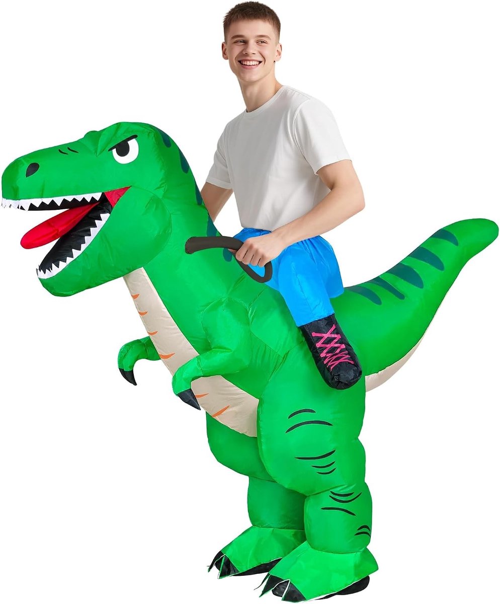 Opblaasbaar Dinosaurus Kostuum voor Volwassenen, Grappig T-Rex Kostuum voor Halloween en Cosplay Feesten, Uniek en Comfortabel