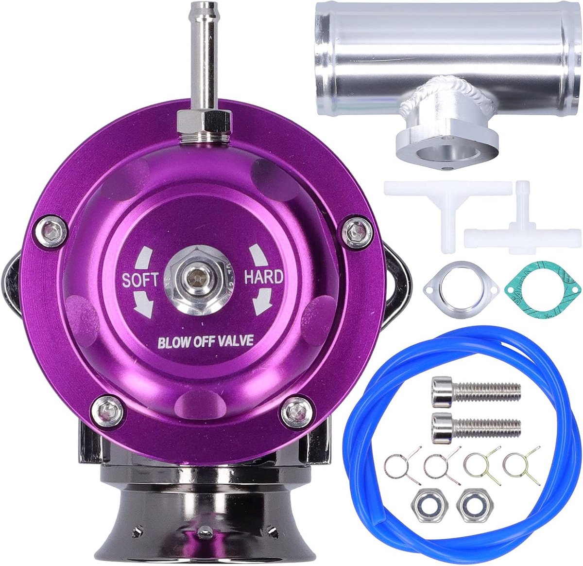 Blow Off Valve, SDD‑BOVGRSBL FPG250, Type‑RS BOV Aluminum Billet Universal Turbo Blow Off Valve with 2.5 Inch Flange - ShopVlot