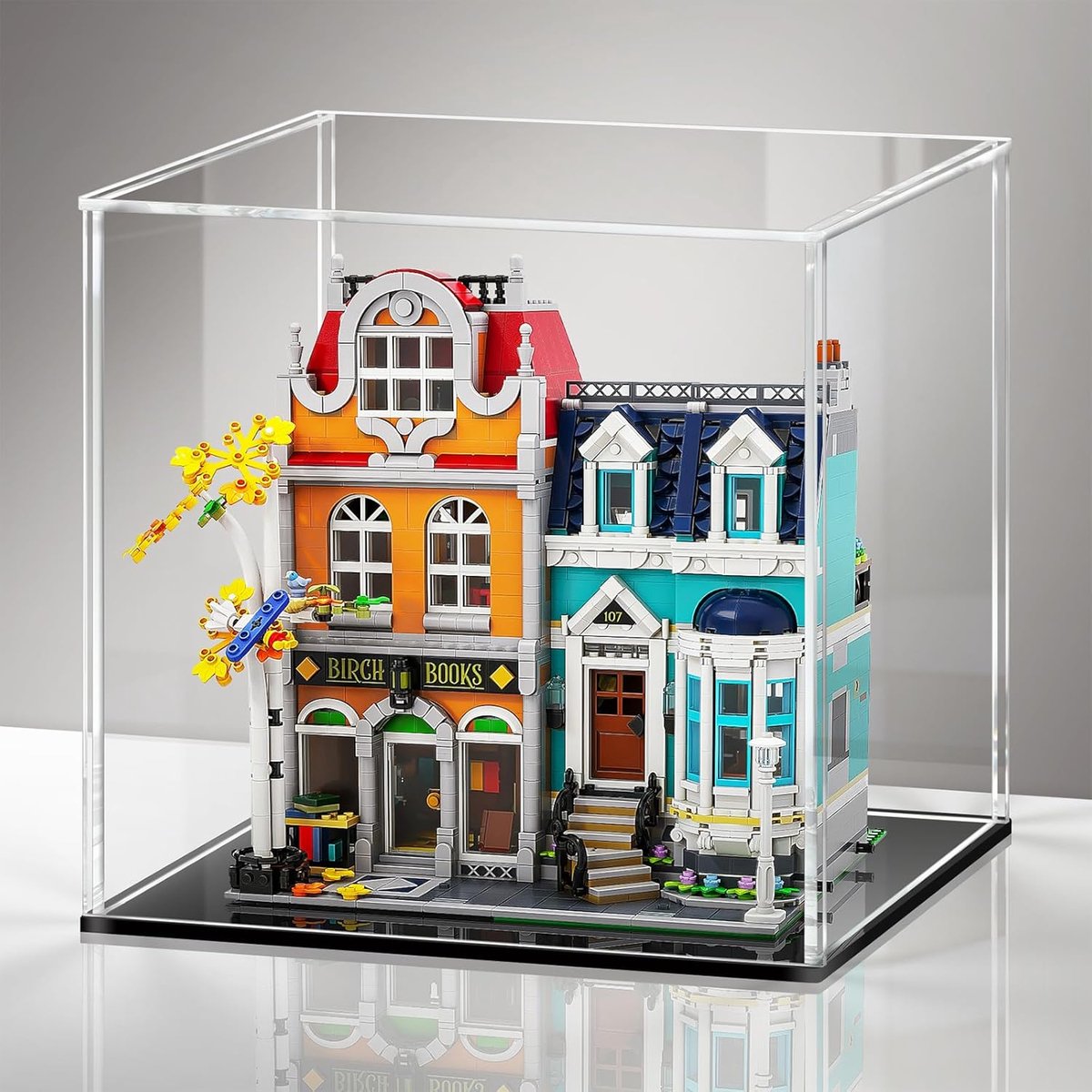 SnelShoppen - Acryl Vitrine Display Case 33x33x33 cm - Transparante Expositie Display voor Figuren, Miniatuur Auto's en Verzamelaars - Zwart, UV-Besch