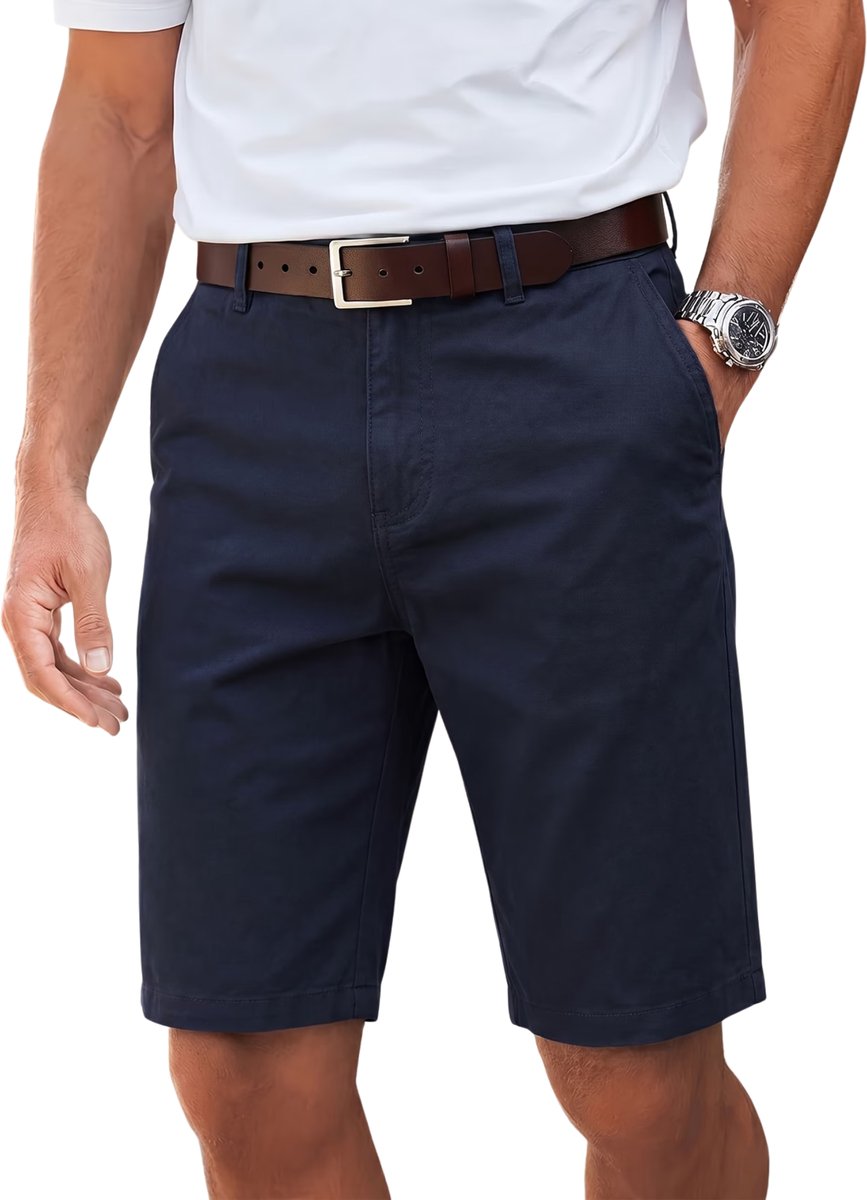 Currero Korte Broek Heren Golfbroek Spijkerbroek met Zakken Volwassenen Jongens Shorts Koningsblauw