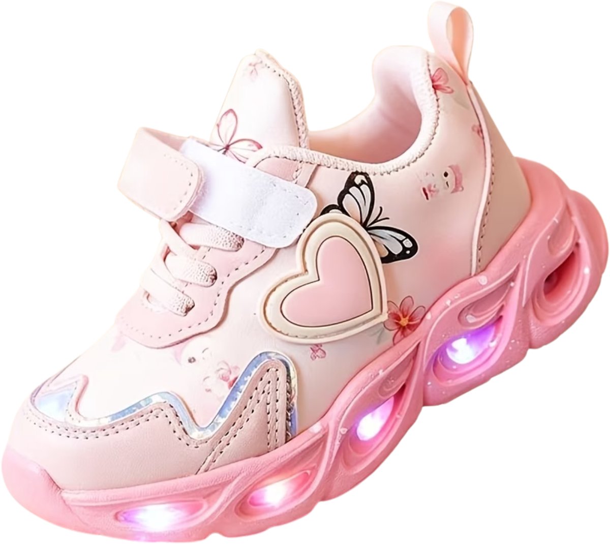 Currero Schoenen Meisjes Met Licht Sneakers Comfortabel Wandelschoenen Casual Kinder Schoenen 26.5 Roze