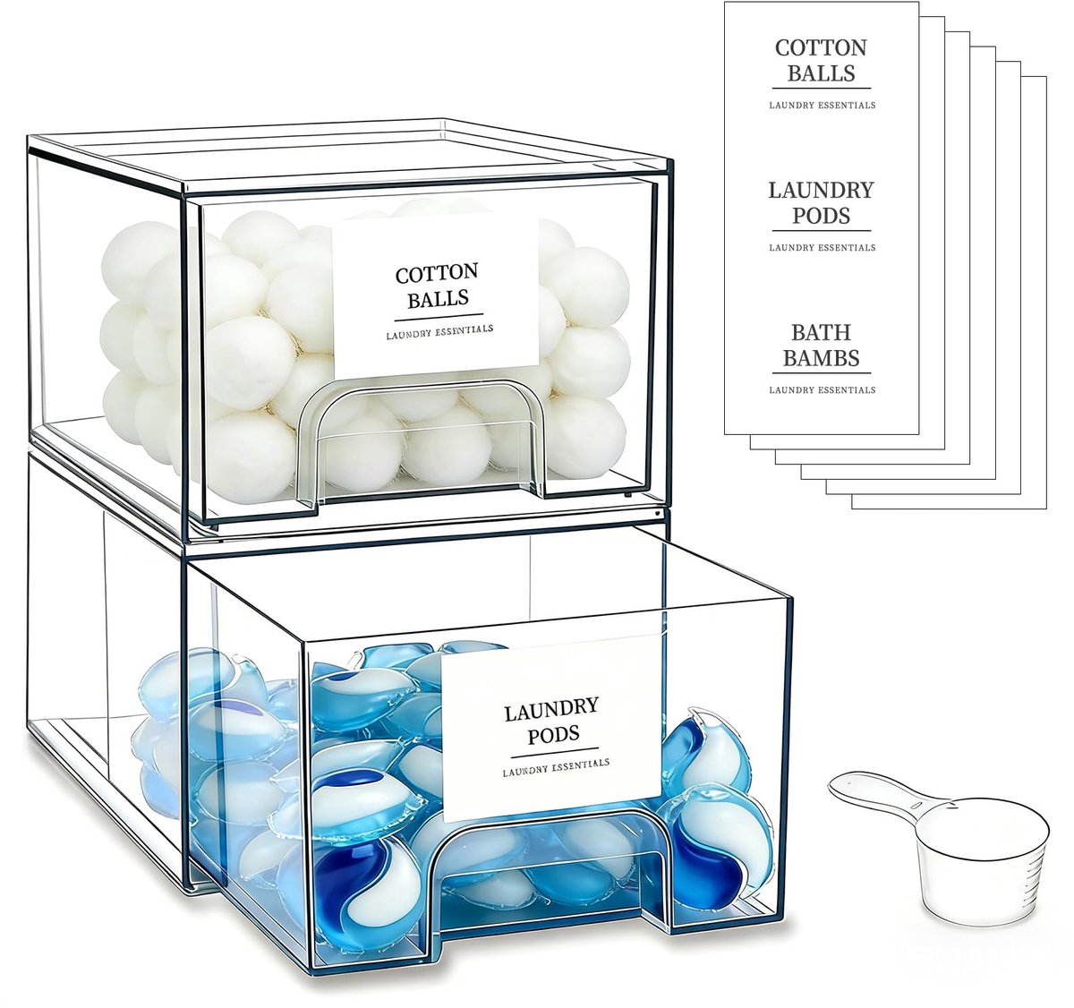 Omgoods - Wasmiddel Pods Opslag - Handige Oplossing voor je Wasmiddel