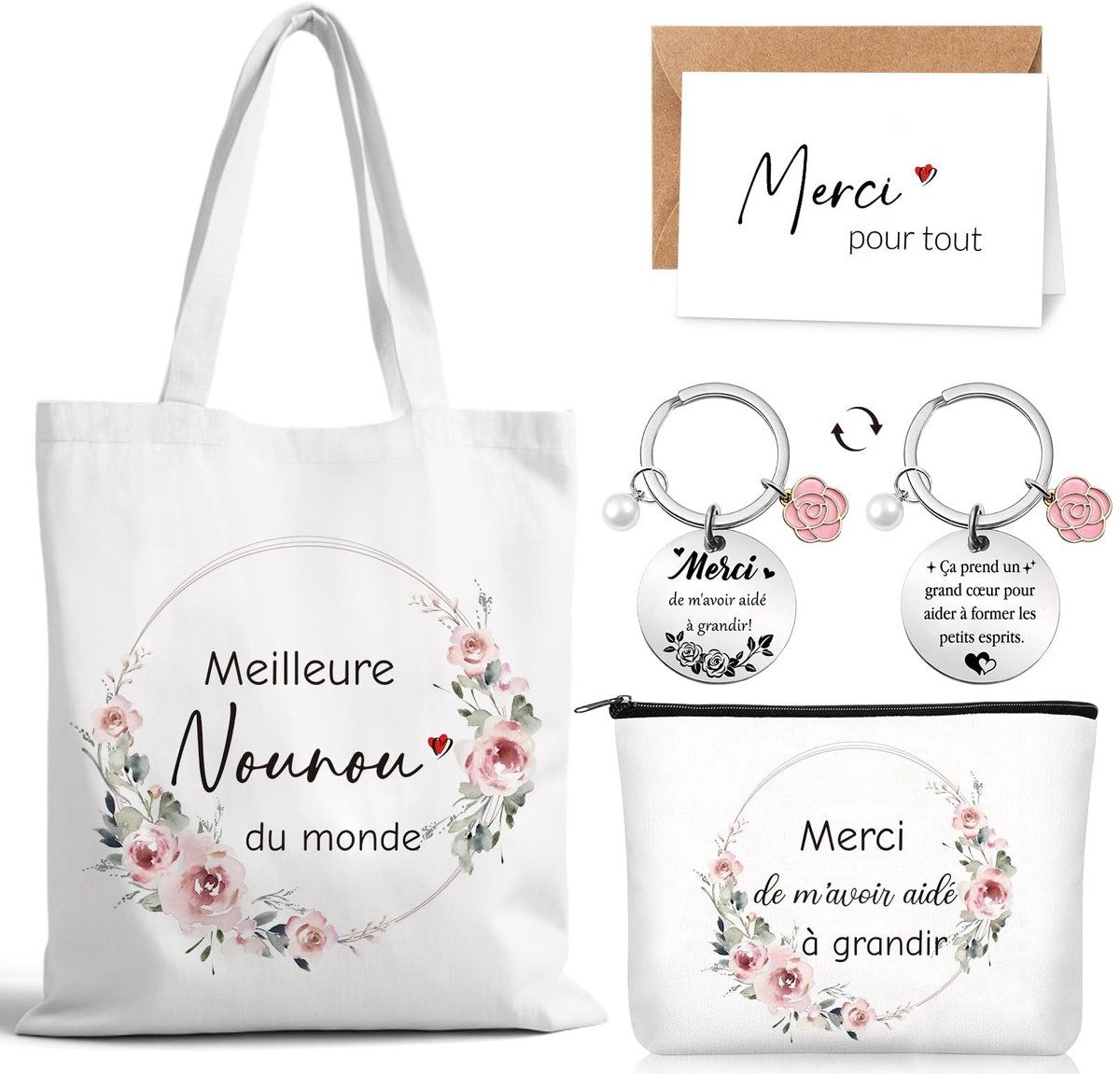 Omgoods - Cadeauset voor Oppas met Draagtas en Sleutelhanger