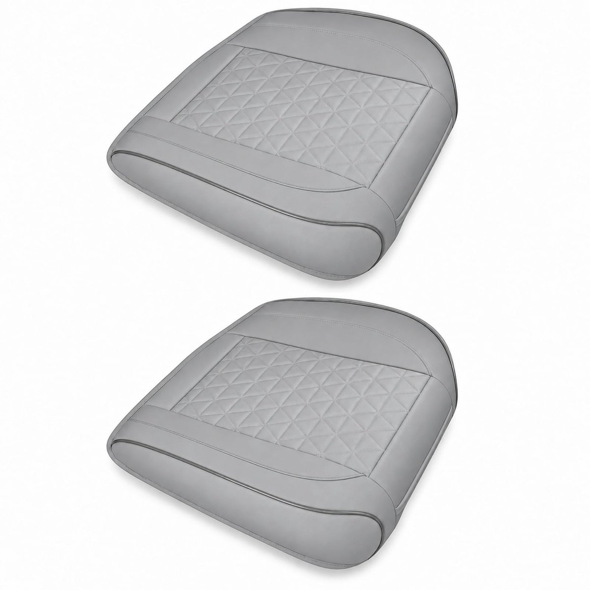 Omgoods - Set van 2 Zachte Auto Zitkussens met PU-Leren Bekleding