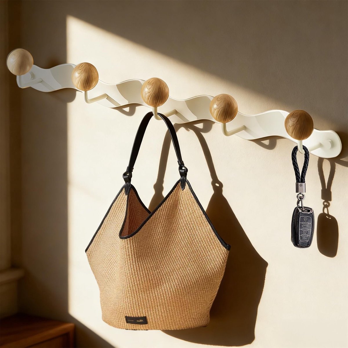 Omgoods - Ruimtebesparende Garderobe Haaklijst met 5 Haken