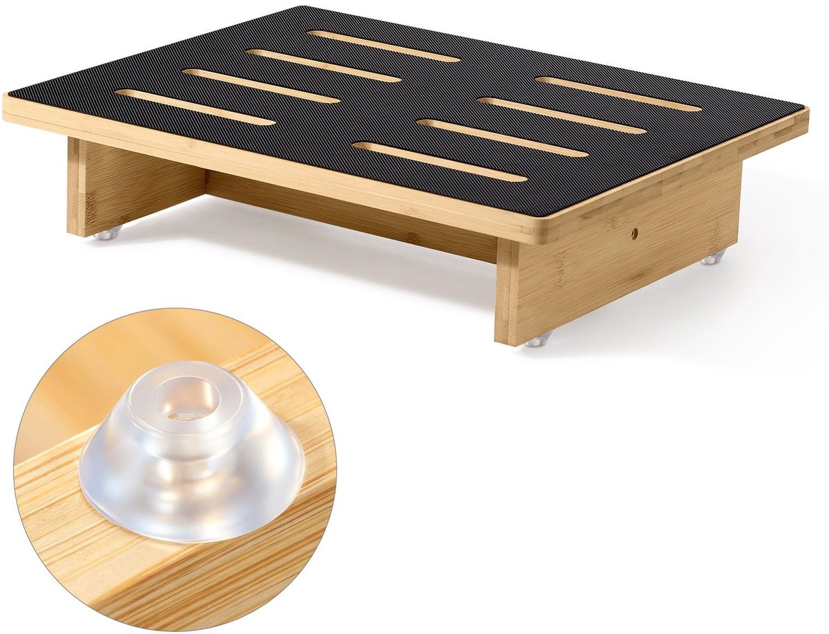 Omgoods - Houten Step Stool met Antislip - Voor Binnen en Buiten