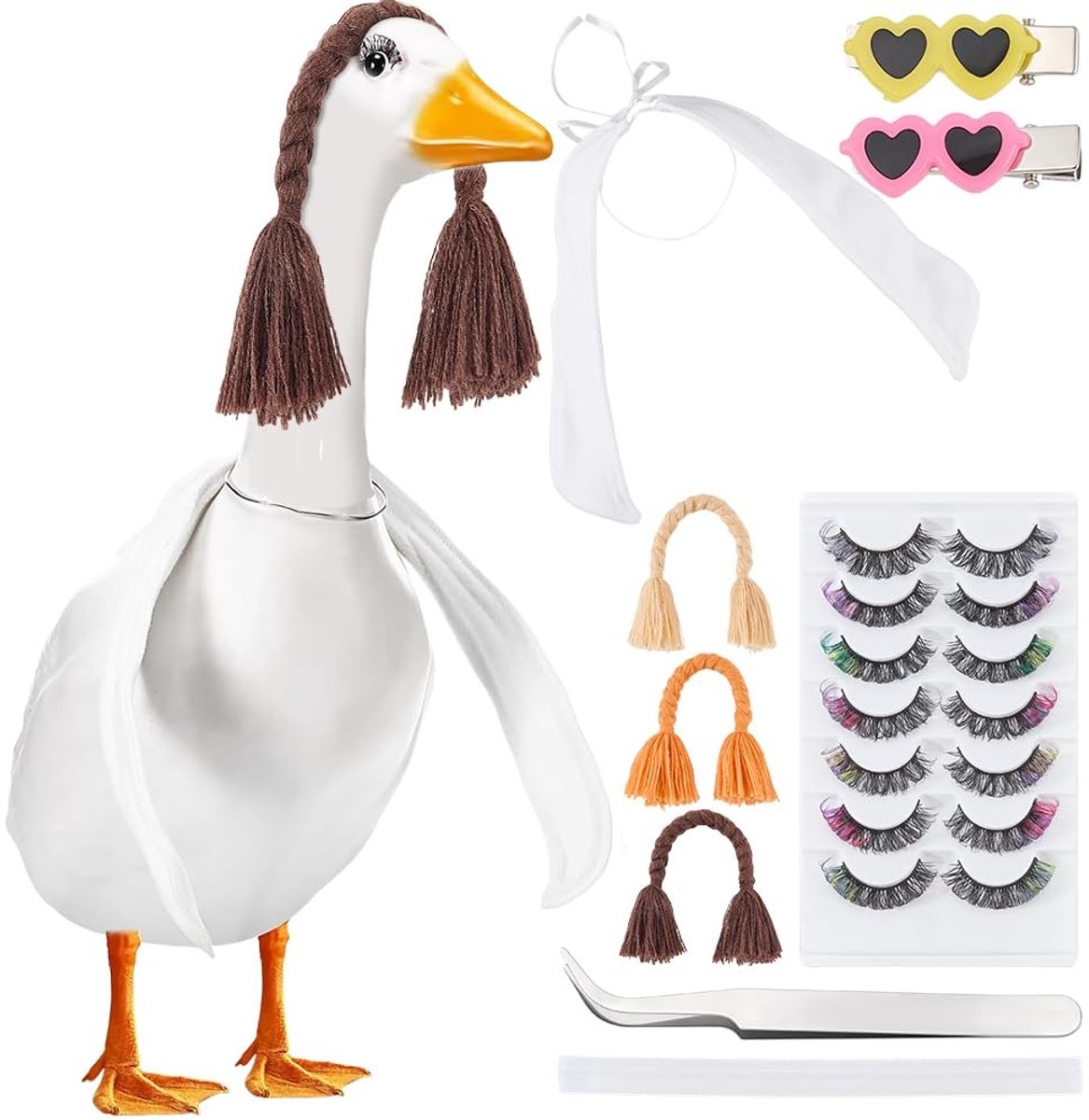 Omgoods - Set van 9 Beweegbare Gansen Vleugels en Accesoires voor Tuin Decoratie