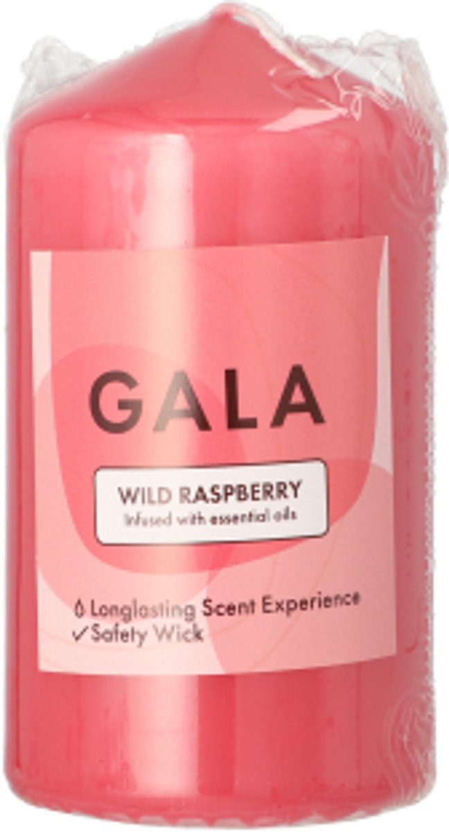 6x GALA Geurstompkaarsen Ø 58 mm · 110 mm wijnrood - Wild Raspberry